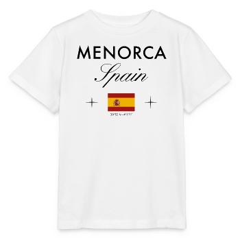 Menorca Spanien Koordinaten Reise Souvenir - Stanley/Stella Kinder T-Shirt MINI CREATOR  - Weiß - Vorne - Maike (125cm)