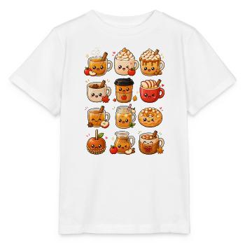 Kawaii Apfel & Zimt | Herbstgetränke - Stanley/Stella Kinder T-Shirt MINI CREATOR  - Weiß - Vorne - Maike (125cm)