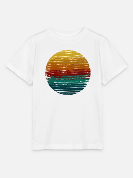 Retro Sonnenkreis Grunge-Stil - Stanley/Stella Kinder T-Shirt MINI CREATOR - Weiß