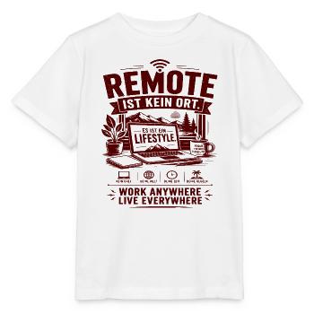 Remote ist kein Ort: Lifestyle - Stanley/Stella Kinder T-Shirt MINI CREATOR  - Weiß - Vorne - Maike (125cm)