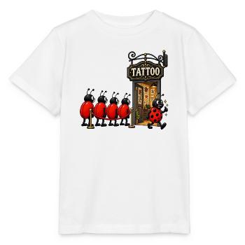 Marienkäfer Tattoo-Studio - Stanley/Stella Kinder T-Shirt MINI CREATOR  - Weiß - Vorne - Maike (125cm)