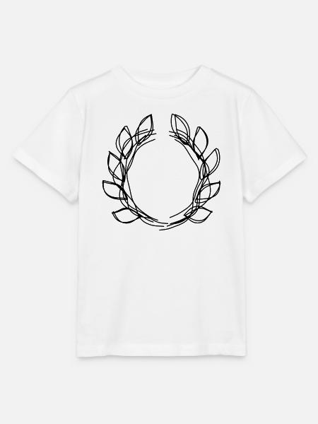 Lorbeerkranz handgezeichnet - Stanley/Stella Kinder T-Shirt MINI CREATOR - Weiß