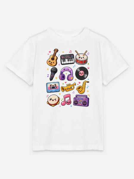 Kawaii Musik | Instrumente & Retro - Stanley/Stella Kinder T-Shirt MINI CREATOR - Weiß