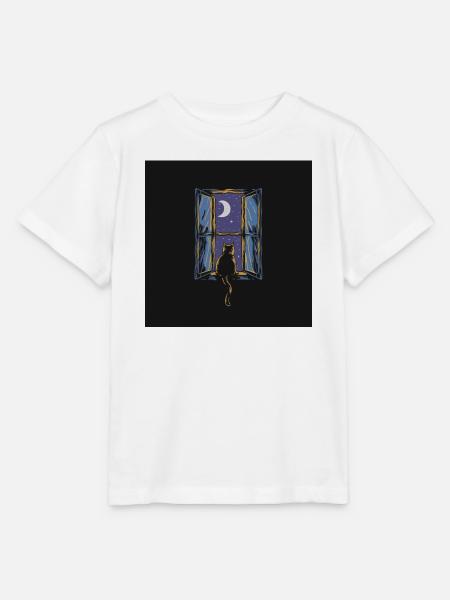 Mondfenster Katzensicht - Stanley/Stella Kinder T-Shirt MINI CREATOR  - Weiß