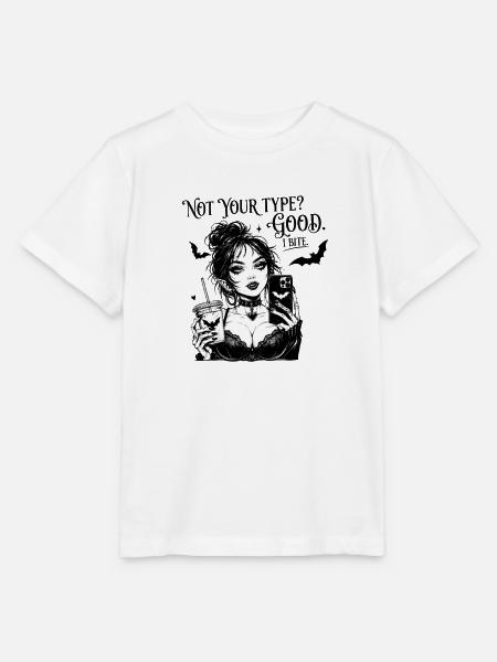 Gothic Vamp Selfie Druck - Stanley/Stella Kinder T-Shirt MINI CREATOR - Weiß