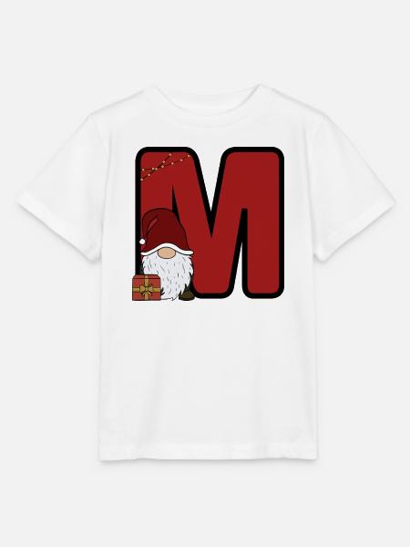 M Weihnachtsmann mit Geschenk - Stanley/Stella Kinder T-Shirt MINI CREATOR - Weiß