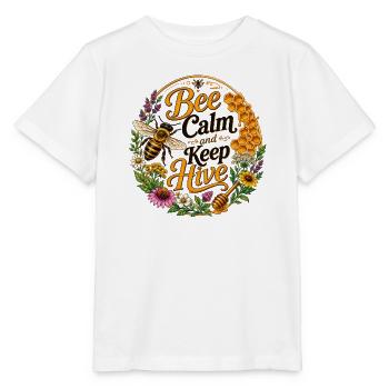 Bee Calm: Keep Hive - Stanley/Stella Kinder T-Shirt MINI CREATOR  - Weiß - Vorne - Maike (125cm)
