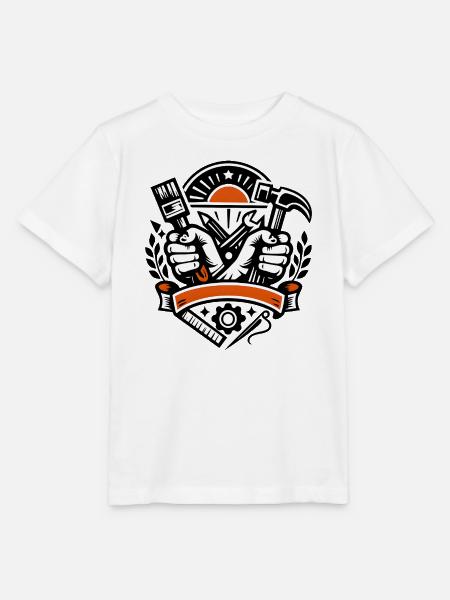 Werkzeughelden Kraftgrafik - Stanley/Stella Kinder T-Shirt MINI CREATOR  - Weiß
