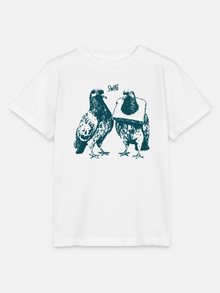 Swag Tauben Brot Scheibe Lustige Stadtvögel - Stanley/Stella Kinder T-Shirt MINI CREATOR - Weiß