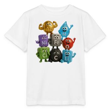 Farbige chemische Symbole - Stanley/Stella Kinder T-Shirt MINI CREATOR  - Weiß - Vorne - Maike (125cm)