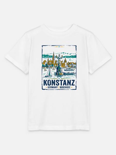 Konstanz Germany Bodensee Skyline Novelty For - Stanley/Stella Kinder T-Shirt MINI CREATOR - Weiß