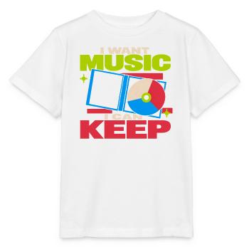 Cd-sammler Kompaktplatte Physisches Medium - Stanley/Stella Kinder T-Shirt MINI CREATOR  - Weiß - Vorne - Maike (125cm)