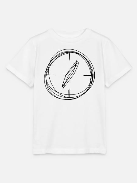 Kompass handgezeichnet - Stanley/Stella Kinder T-Shirt MINI CREATOR - Weiß