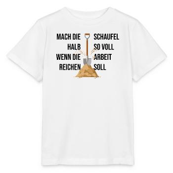 Schaufel im Sandhügel Arbeitsmotiv - Stanley/Stella Kinder T-Shirt MINI CREATOR  - Weiß - Vorne - Maike (125cm)