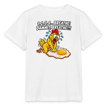 Ängstliches Küken-Atem-Meme - Stanley/Stella Kinder T-Shirt MINI CREATOR  - Weiß - Vorne - Maike (125cm)