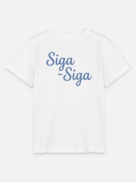 Siga Siga Griechisches Zitat: Nimm es locker - Stanley/Stella Kinder T-Shirt MINI CREATOR - Weiß