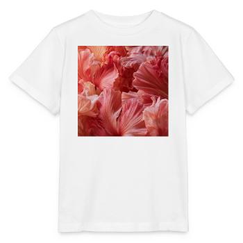 Intensive rosa Seidenblüten - Stanley/Stella Kinder T-Shirt MINI CREATOR  - Weiß - Vorne - Maike (125cm)