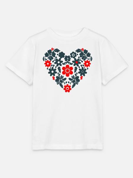 Blumenherz - Stanley/Stella Kinder T-Shirt MINI CREATOR - Weiß