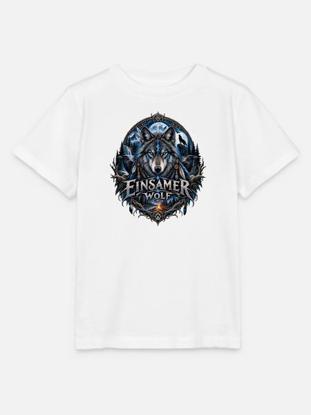 Einsam Wolf Totem - Stanley/Stella Kinder T-Shirt MINI CREATOR  - Weiß