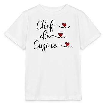 Koch - Chef de Cuisine - Stanley/Stella Kinder T-Shirt MINI CREATOR  - Weiß - Vorne - Maike (125cm)