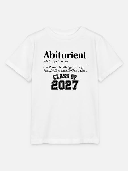 Abiturient 2027 – Lustige Definition - Stanley/Stella Kinder T-Shirt MINI CREATOR  - Weiß