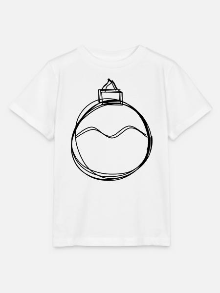 Christbaumkugel handgezeichnet - Stanley/Stella Kinder T-Shirt MINI CREATOR  - Weiß