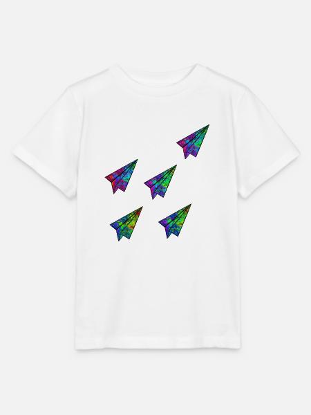PaperPlaneFormationLight - Stanley/Stella Kinder T-Shirt MINI CREATOR  - Weiß