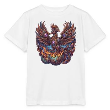 Stahlphönix der Flammen - Stanley/Stella Kinder T-Shirt MINI CREATOR  - Weiß - Vorne - Maike (125cm)