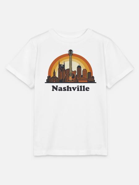 Nashville Skyline - Stanley/Stella Kinder T-Shirt MINI CREATOR  - Weiß