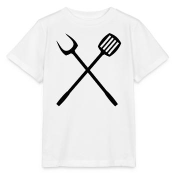 grill_grillzange besteck - Stanley/Stella Kinder T-Shirt MINI CREATOR  - Weiß - Vorne - Maike (125cm)