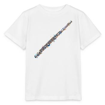 Steampunk Flöte Metallkunst - Stanley/Stella Kinder T-Shirt MINI CREATOR  - Weiß - Vorne - Maike (125cm)