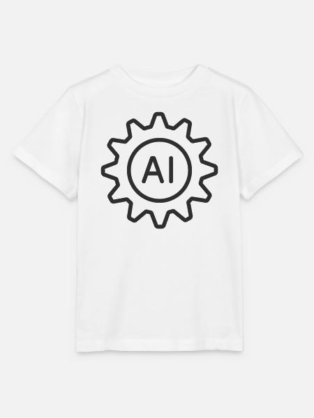 AI-Einstellungen Zahnrad-Symbol - Stanley/Stella Kinder T-Shirt MINI CREATOR - Weiß