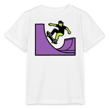 Skateboard Halfpipe Grafik - Stanley/Stella Kinder T-Shirt MINI CREATOR  - Weiß - Vorne - Maike (125cm)