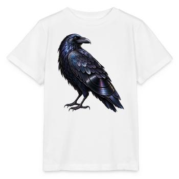 Irisierender Rabe um Mitternacht - Stanley/Stella Kinder T-Shirt MINI CREATOR  - Weiß - Vorne - Maike (125cm)