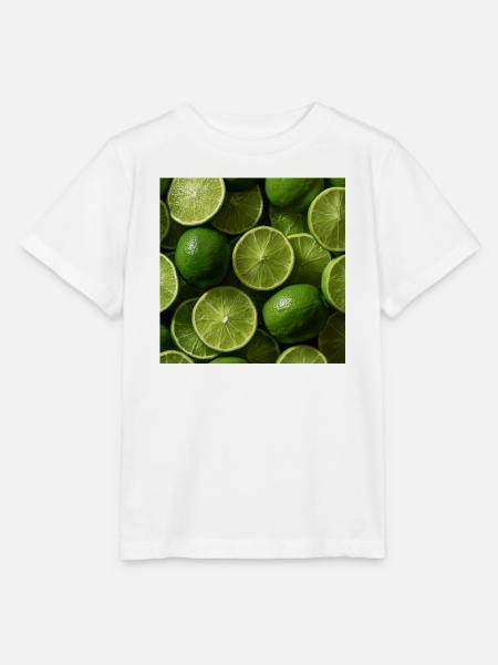 Grüne Limes im Freskomuster - Stanley/Stella Kinder T-Shirt MINI CREATOR  - Weiß