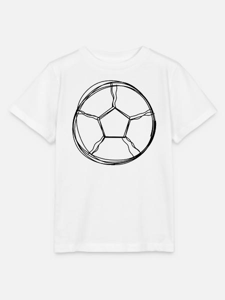 Fußball handgezeichnet - Stanley/Stella Kinder T-Shirt MINI CREATOR  - Weiß
