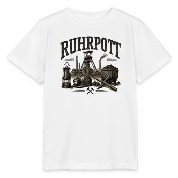 Ruhrpott - Bergbau - Zeche - Kumpel - Zollverein - Stanley/Stella Kinder T-Shirt MINI CREATOR  - Weiß - Vorne - Maike (125cm)