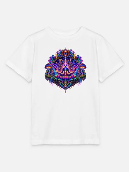Chakren Meditation Mandala - Stanley/Stella Kinder T-Shirt MINI CREATOR - Weiß