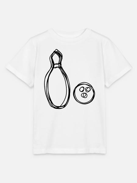 Kegel handgezeichnet - Stanley/Stella Kinder T-Shirt MINI CREATOR  - Weiß