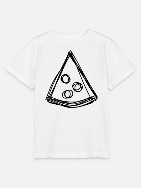 Pizza handgezeichnet - Stanley/Stella Kinder T-Shirt MINI CREATOR - Weiß