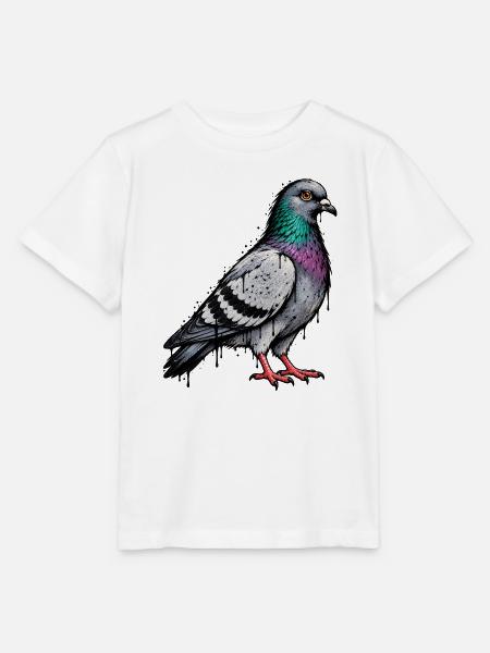 Tauben Shirt – Stadttaube Vintage Design - Stanley/Stella Kinder T-Shirt MINI CREATOR  - Weiß