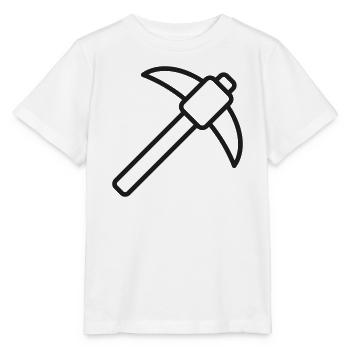 Spitzhacke-Linien-Symbol - Stanley/Stella Kinder T-Shirt MINI CREATOR  - Weiß - Vorne - Maike (125cm)