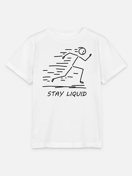 Stay Liquid - Lustiges Strichmännchen Design - Stanley/Stella Kinder T-Shirt MINI CREATOR - Weiß