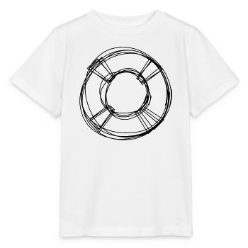 Rettungsring handgezeichnet - Stanley/Stella Kinder T-Shirt MINI CREATOR  - Weiß - Vorne - Maike (125cm)