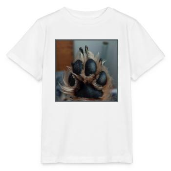 Pfote von unten  - Stanley/Stella Kinder T-Shirt MINI CREATOR  - Weiß - Vorne - Maike (125cm)
