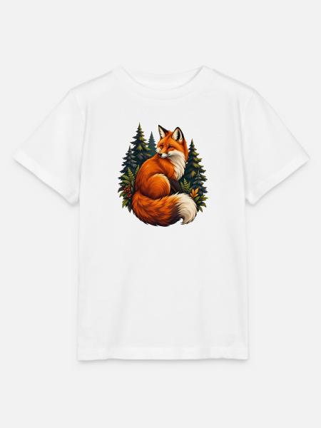 Fuchs Im Wald – Eigenständiges Motiv 3 Von 4 - Stanley/Stella Kinder T-Shirt MINI CREATOR - Weiß