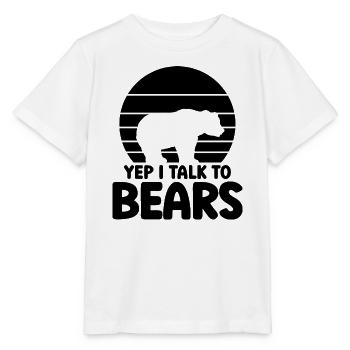Bärensilhouette Statement - Stanley/Stella Kinder T-Shirt MINI CREATOR  - Weiß - Vorne - Maike (125cm)