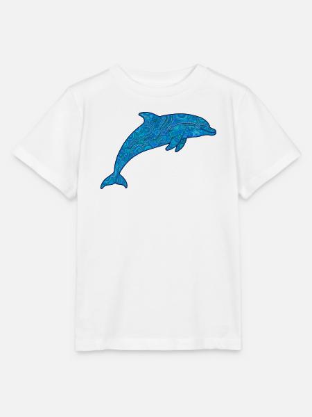 Delfin_blau - Stanley/Stella Kinder T-Shirt MINI CREATOR - Weiß
