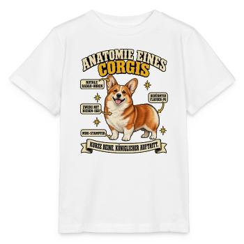 Anatomie eines Corgis – Hunde Design - Stanley/Stella Kinder T-Shirt MINI CREATOR  - Weiß - Vorne - Maike (125cm)