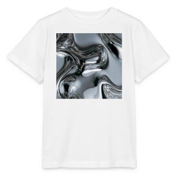 Abstraktes flüssiges Chrom - Stanley/Stella Kinder T-Shirt MINI CREATOR  - Weiß - Vorne - Maike (125cm)